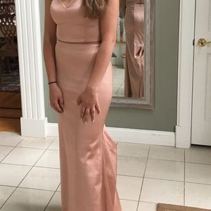 Stunning Sherri Hill Rose Gold Prom Dress Size 8
